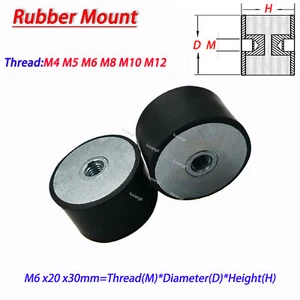 M4 M5 M6 M8-M12 Female Thread Rubber Mount Anti Vibration Bobbin Isolator Damper - Picture 1 of 5