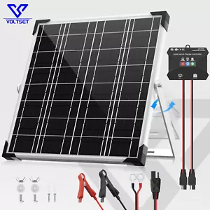 Solar Battery Trickle Charger 20W 12V Solar Panel Maintainer for Car Boat RV - Picture 1 of 8