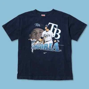 Camiseta vintage Nike Evan Longoria, talla pequeña/mediana, 2008, azul marino - Imagen 1 de 24