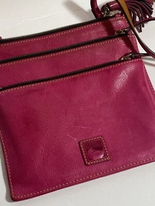 Dooney & Bourke Hot Pink Hipster Crossbody Leather 8.25" - Picture 1 of 4