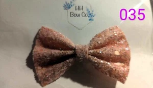 Blush Sparkle Bow Stirnband und/oder Pferdeschwanzhalter (vielseitig einsetzbar, funktioniert als beide) - Bild 1 von 2