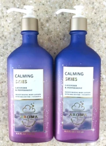 2 Calming Skies LAVENDER & PEPPERMINT Body Lotion 6.5oz LOT/SET of 2 - Picture 1 of 2