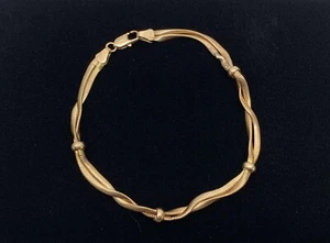 14K Gelbgold Seil Armband 7,5" 7,68g Italien - Bild 1 von 9