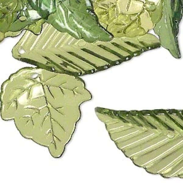 Mezcla de dijes de hojas, acrílico surtido de verde o otoño amarillo naranja marrón 1/8 lb * Foto 1 de 1