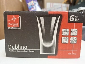 Bormioli Rocco Professional 2oz. Dublino Collection Shot Glasses, Set of 6 Italy - Picture 1 of 8