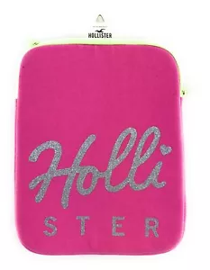 Hollister Tablet Case Zip Cover Glitter Bling Logo Padded iPad Pink Sleeve - Picture 1 of 1