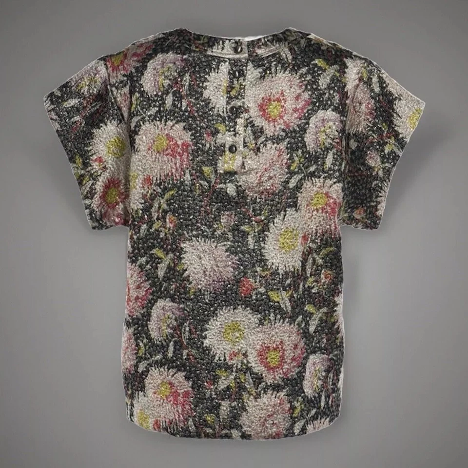 Top para mujer Paul & Joe talla 4 brillante floral metalizado botones perlados nuevo con etiquetas Foto 1 de 4