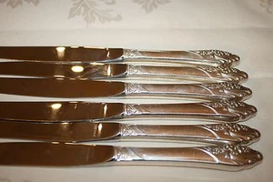 COMMUNITY SILVER PLATED "EVENING STAR" (6) DINNER FORKS 7 3/4" - Picture 1 of 4