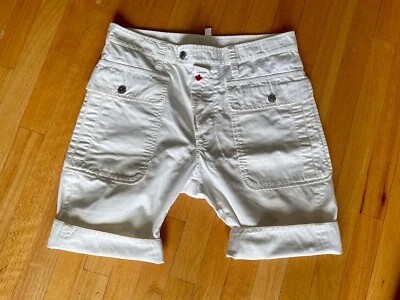$$ DSQUARED2 EXCELENTE PANTALÓN CORTO VINTAGE BLANCO SEXY ALGODÓN TALLA 46/30 HECHO EN ITALIA Foto 1 de 4