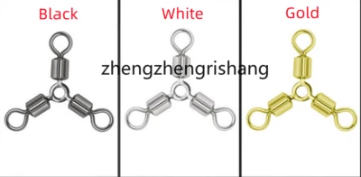 3 Way Swivel Fishing Tackle Saltwater Stainless Steel Fishing Lures Connector - Image 1 of 4