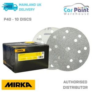 Mirka Basecut P40 Grit 150mm DA H&L Sanding Discs 10pk 6" Paper Abrasive Grit - Picture 1 of 10