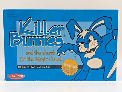 Killer Bunnies Quest for the Magic Carrot Game (2002) Blue Starter Deck Completo Foto 1 de 4