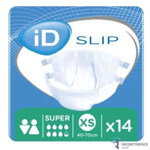 1x iD Incontinence Slip Super - Extra Small (Cotton Feel) - Pack of 14 - 1550ml - Picture 1 of 4