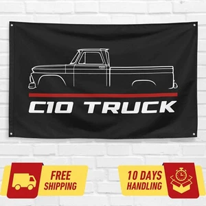 Bandera de regalo de cumpleaños para camioneta Chevrolet C10 1964 Car Enthusiast 3x5 ft - Imagen 1 de 2