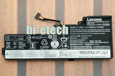 New Genuine 01AV421 01AV420 01AV419 Battery for Lenovo ThinkPad T470 T480 Series - Image 1 of 2
