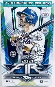 Topps MLB Fire 2021 Baseball Trading Card Factory Sealed Hobby Box 2 Autos - Bild 1 von 4