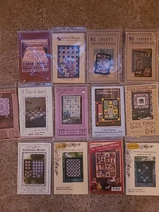 13 NEW 1995 Quilts Sewing Pattern Kits NEW  Wall Quilt flowers Patchwork County  - Picture 1 of 14
