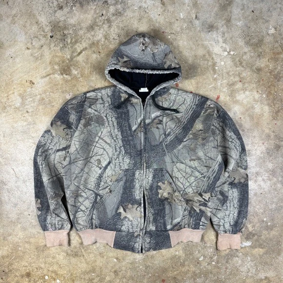 De Colección Y2K Realtree Hardwoods Camuflada Sudadera con Capucha Para Hombre 2XL Cremallera Hecha en EE. UU. Chaqueta de Caza Foto 1 de 4