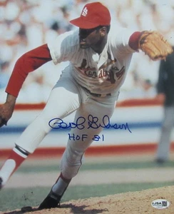 Bob Gibson HOF Signed/Inscribed 10x12 Book Photo Cardinals JSA 200120 - Picture 1 of 4