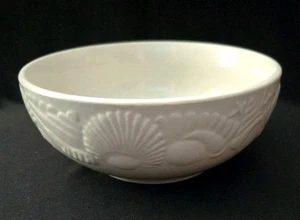 SET OF 4 PFALTZGRAFF LIDO BEACH WHITE CEREAL BOWLS 5 3/8" SEASHELLS - Picture 1 of 3