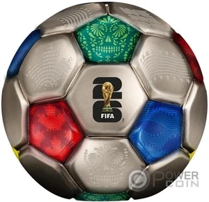 FIFA CALCIO SFERICO 3 oz moneta argento 10$ Isole Salomone 2026 - Foto 1 di 2