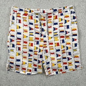 Peter Millar Swim Trunks Men Size M Flag Print Shorts Beach Preppy - Picture 1 of 4