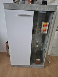 Wohnwand In Beton Optik 4 Teilig - Bild 1 von 6
