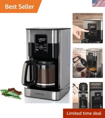 12-Cup Drip Coffee Maker With Lcd Touch Display, Programmable Coffee Pot Mach... - Image 1 of 4