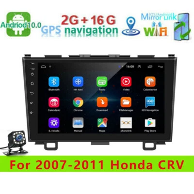 For Honda CRV 2007-2011 9'' Android 11.0 Car Stereo Radio GPS WIFI MP5 Head Unit - Image 1 of 4