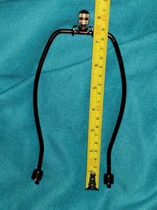 Lamp Shade 8" Harp Dark Brown Bronze Finial Part Holder Bracket Oil Rubbed New - Picture 1 of 9