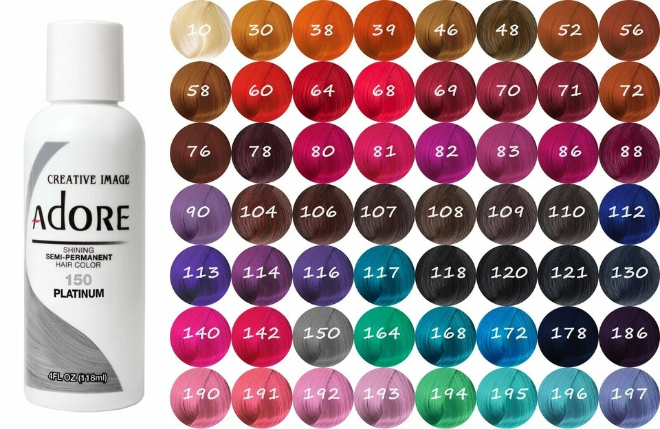 Adore Colour Semi Permanent Hair Dye 118ml Authentic