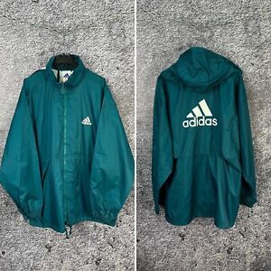 Men’s Adidas Vintage 90s Nylon Jacket Waterproof Big Logo Size L Large