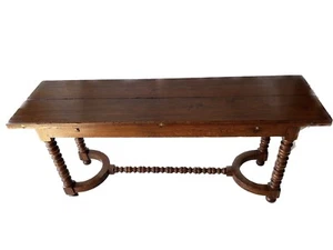 Antique 19th Century Oak Fold-Top Monastery Console Dining Table PICKUP Phila PA - Picture 1 of 11