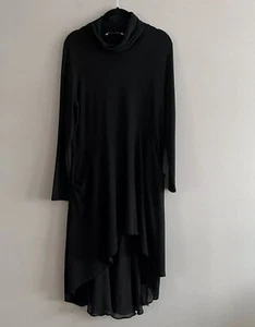 Suéter Túnica Suave Surroundings Luna Media Luna Alta-Baja Cuello Alto Negro Talla M - Imagen 1 de 15