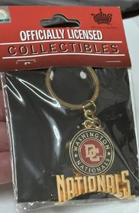 Washington Dc Nationals Keychain Baseball Gold - Picture 1 of 4