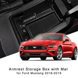 For Ford Mustang 2018 2019 Armrest Storage Organizer Box Center Console Tray - Picture 1 of 10