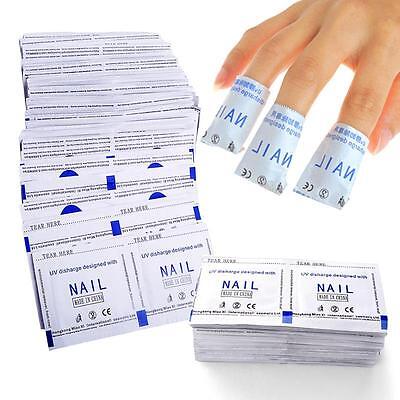 100 Pack Easy Nail Art Acrylic Soak Off Gel Nail Polish Foil Removal Wraps • 9.43€
