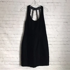 Vestido de terciopelo negro vintage años 90 Miss Ashley California 10 cuello halter sin mangas - Imagen 1 de 5