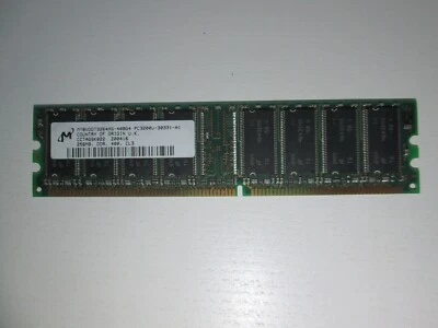 Memoria Micron DDR SDRAM 256MB PC3200U, 400 CL3 MT8VDDT3264AG-40BG4 - Imagen 1 de 3