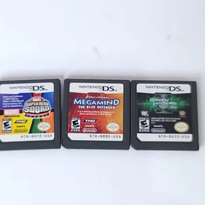 Lot of 3 Nintendo DS Super Hero Squad Green Lantern Megamind Video Games - Picture 1 of 4