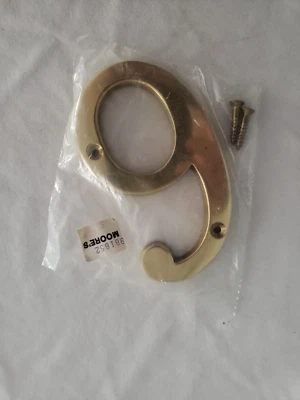 Puerta Casa Dirección Calle Número #9 Latón Color 4 pulgadas 4" Foto 1 de 2