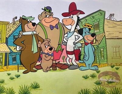 Magilla Gorilla Quick Draw McGraw Huckleberry Hound Sericel Animación Arte Celular Foto 1 de 4