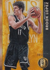 2015-16 Panini Gold Standard Brooklyn Nets Basketball Card #99 Brook Lopez /299