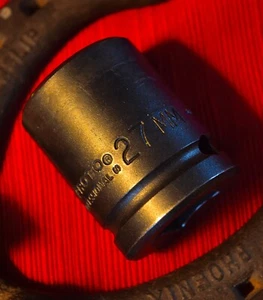 NICE 27MM 3/4 DRIVE PROTO PROFESSIONAL U.S.A. IMPACT SOCKET 6 POINT 07527M TOOL - Picture 1 of 7