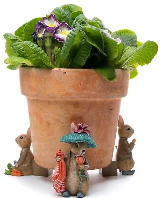 Potty Feet Beatrix Potter Benjamin Bunny Plant Pot Feet - Handmade - 3pcs - Image 1 of 4