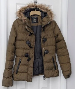 BRAVE SOUL Ladies/Girl's PADDED HOODED JACKET, 'Khaki' Brown, Size XS/8/36 - Picture 1 of 3