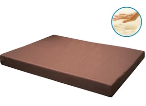 Cama impermeable de espuma viscoelástica para mascotas perros para caja pequeña mediana a extra grande marrón - Imagen 1 de 15