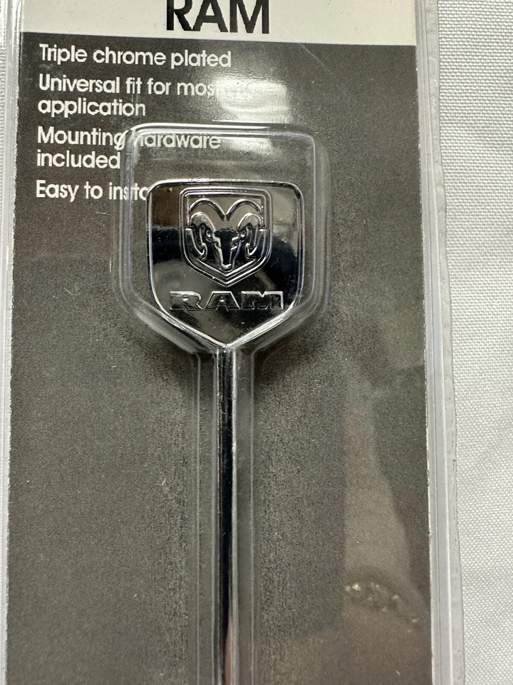 BILLET ANTENNA DODGE RAM TRUCK EMBLEM TRUCK UNIVERSAL HOT RAT ROD REPLACEMENT - Image 1 of 4