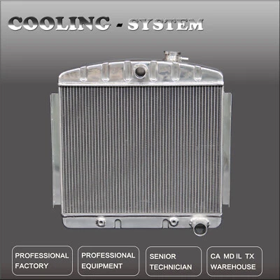 Aluminum KKS Radiator For 1955-1957 Chevrolet Bel Air 6cyl Mounts Only 3 Rows Foto 1 de 4