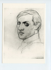 Picasso Self Portrait graphite / charcoal on paper Musee Picasso Paris Post Card